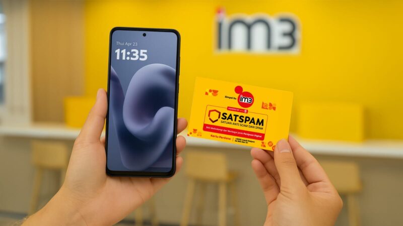 Bundling eksklusif Motorola Moto g86 POWER 5G dengan Kartu Perdana IM3 Freedom Internet 3GB, hadir dengan perlindungan digital otomatis SATSPAM (Satuan Anti Scam dan Spam)