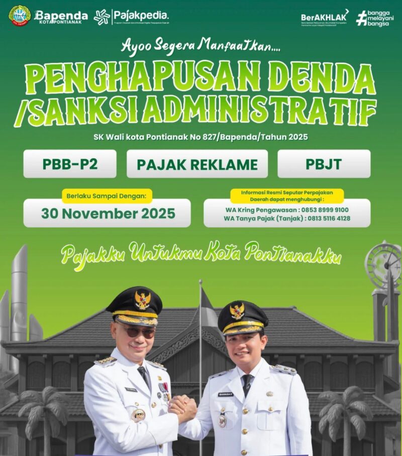 Flyer penghapusan denda/sanksi administratif PBB-P2, Pajak Reklame dan PBJT