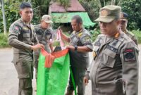 Satpol PP Kota Pontianak bersama anggota Kodim 1207/Pontianak mengamankan sejumlah layangan saat penertiban di wilayah Pontianak Timur.