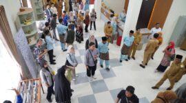 Suasana ruang baca Gedung Perpustakaan Kota Pontianak