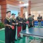 tim tenis meja untan dipimpin Rektor Untan dalam rangka memeriahkan HUT BPK RI ke-79 Tahun