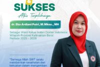 Dr. Eka Ardiani Putri, M.Kes., M.H. sebagai Wakil Ketua IDI Kalbar periode 2025–2028.