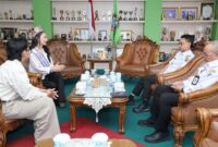 Anggelia Meryciana mewakili Kalbar pada ajang pemilihan Putri Indonesia 2026 saat beraudiensi dengan Wali Kota Pontianak Edi Rusdi Kamtono