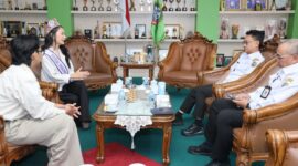 Anggelia Meryciana mewakili Kalbar pada ajang pemilihan Putri Indonesia 2026 saat beraudiensi dengan Wali Kota Pontianak Edi Rusdi Kamtono