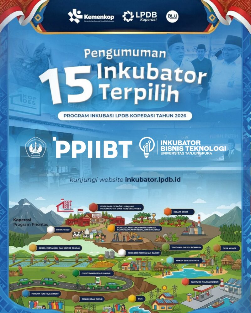 PPIBT Untan masuk dalam 15 Inkubator terpilih sebagai mitra pemerintah 