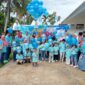 foto bersama daycare kita bersama anak dan pelepasan balon
