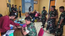 kegiatan donor darah dalam rangkaian hut harian berkat