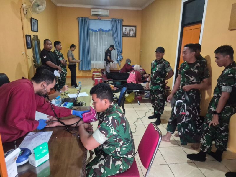 kegiatan donor darah dalam rangkaian hut harian berkat