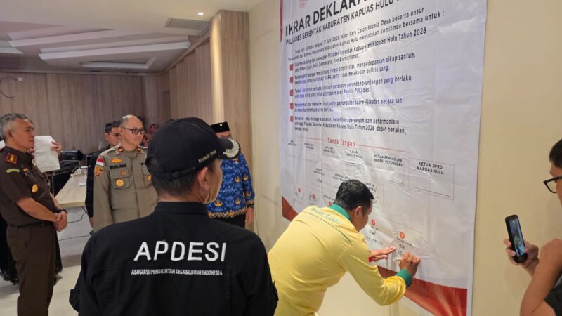 Deklarasi Damai Jadi Komitmen Bersama Wujudkan Pilkades Kondusif di Kapuas Hulu