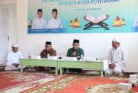 Ketua Umum LPTQ Kota Pontianak Amirullah ketika membuka TC Kafilah Kota Pontianak di Aula Gedung LPTQ Kota Pontianak